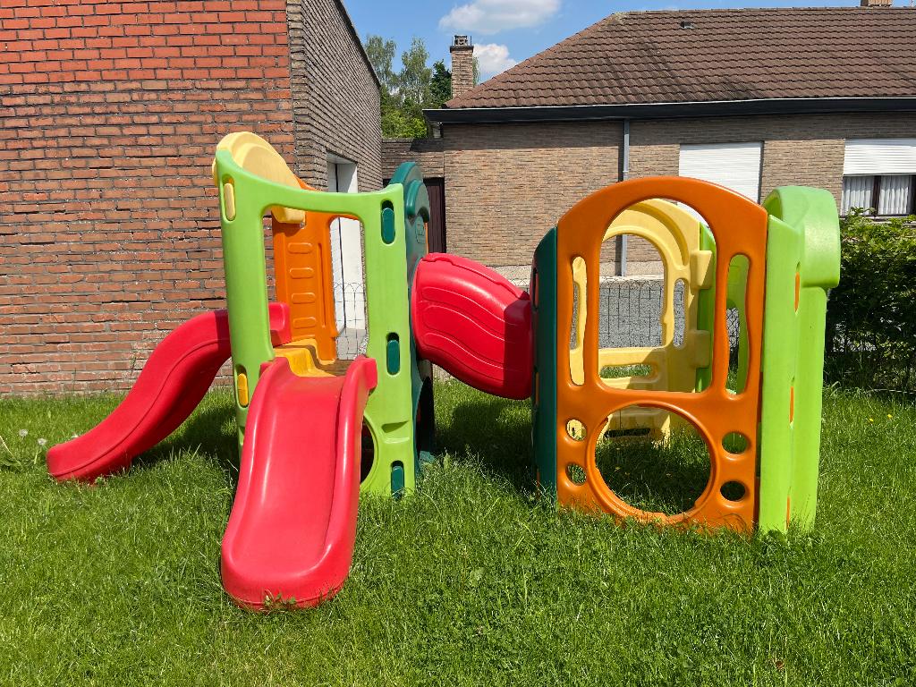 Little Tikes Speeltuin 8-in-1 Speelhuis met Klimrek, Ophalen, Gebruikt, Plastic