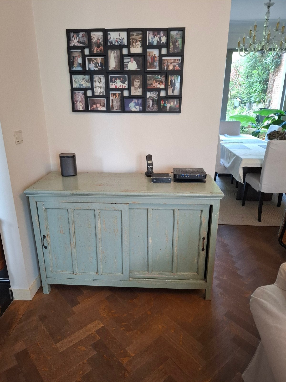 Buffet Maisons du Monde en bois – vert patiné, Maison & Meubles, Enlèvement, Autres essences de bois