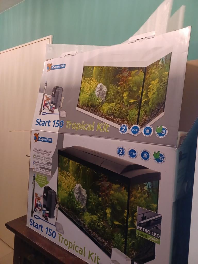 Nieuw Aquarium  + toebehoren, Ophalen, Decoratie, Verwarming, Nieuw
