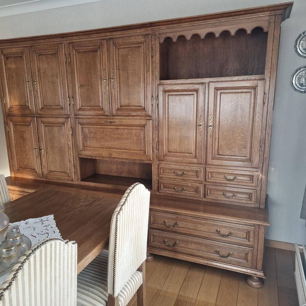 Complete eetkamer in eik, Huis en Inrichting, Ophalen