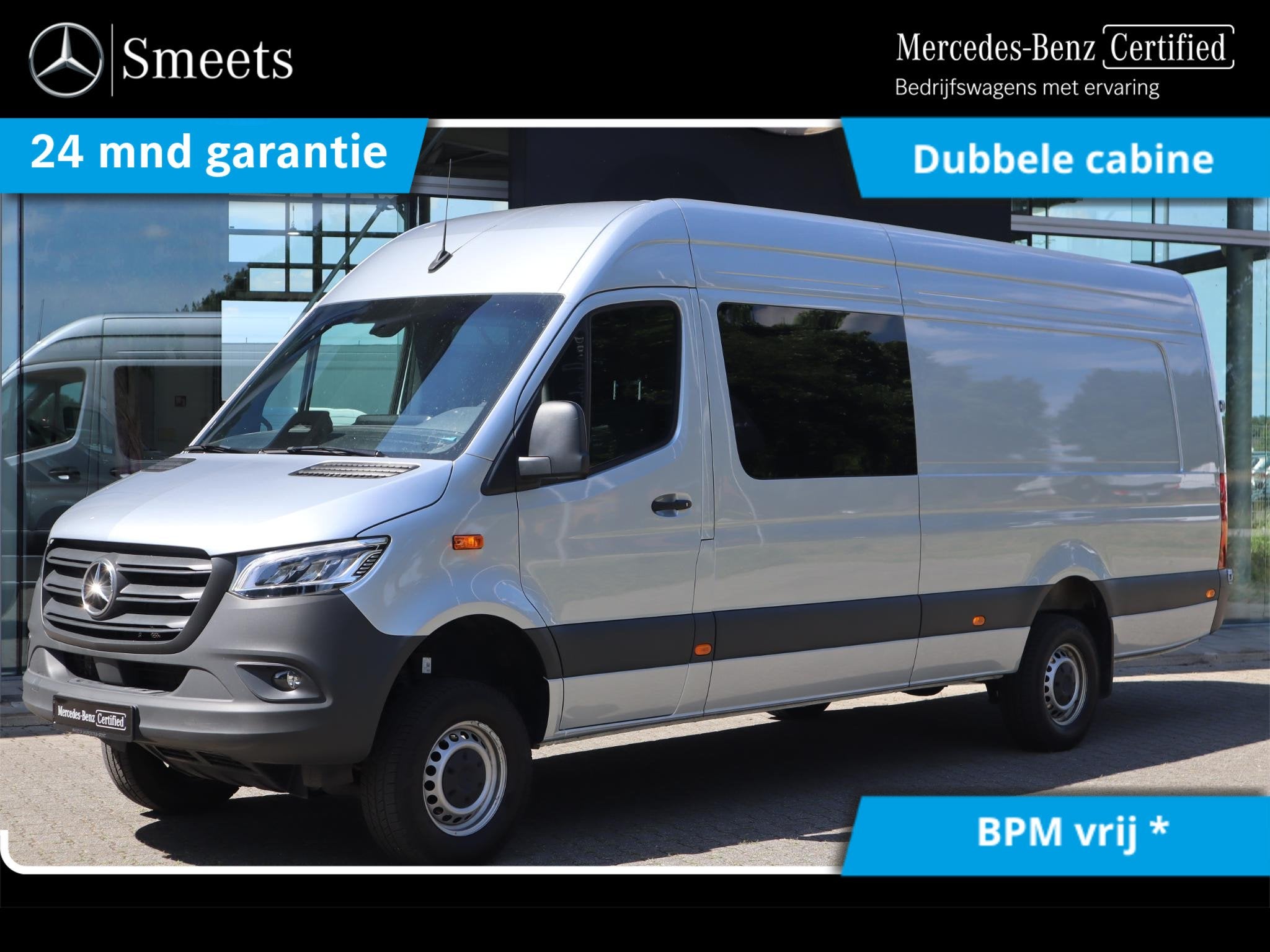Mercedes-Benz Sprinter 319 L4 XXL 4x4 DUBBELE CABINE, Auto's, Automaat, 4 deurs, Euro 6, 4 cilinders