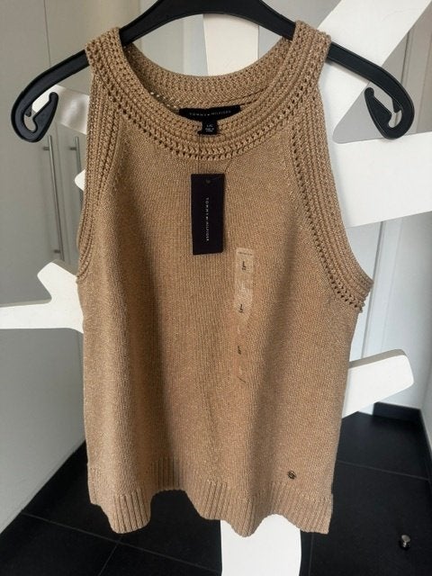 Top Tommy Hilfiger doré taille L neuf, Tommy hilfiger, Enlèvement ou Envoi, Neuf, Taille 42/44 (L)