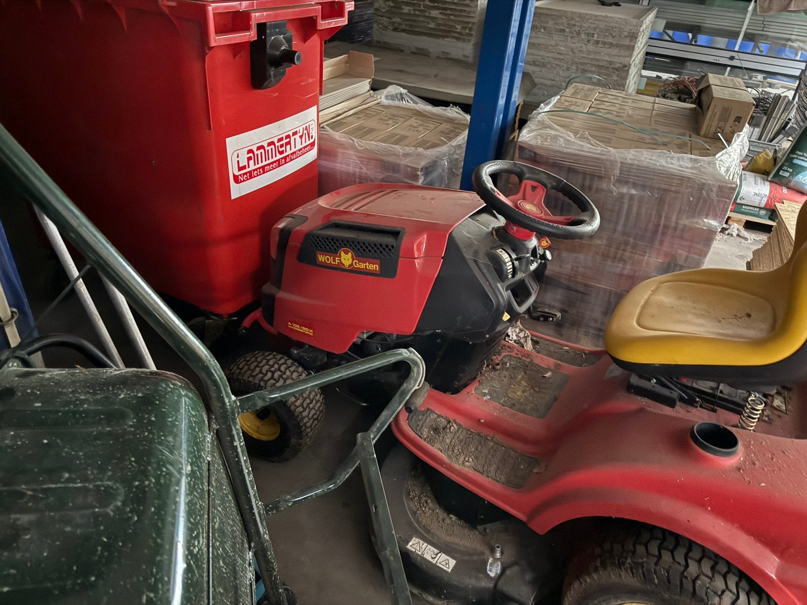 Te koop: WOLF-Garten zitmaaier met grasopvangbak, Tuin en Terras, Ophalen, Gebruikt