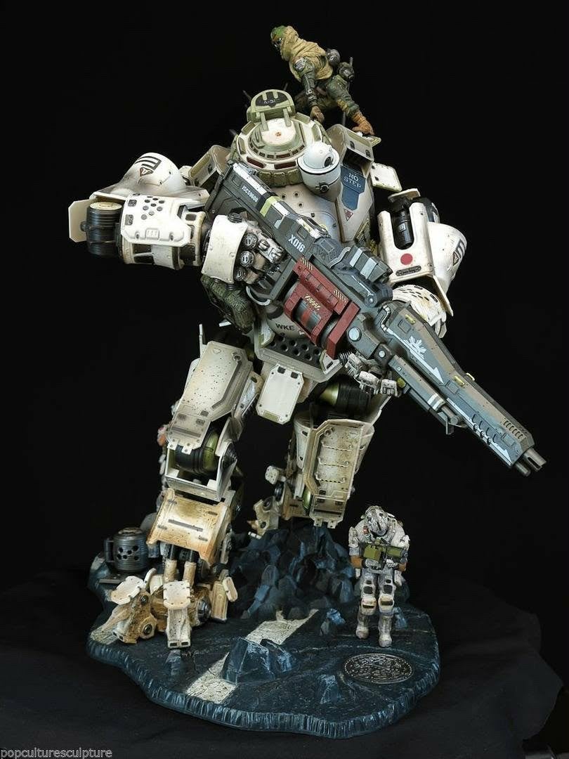 Titanfall Collectors Edition Statue Atlas Titan Diorama, Collections, Statues & Figurines, Enlèvement, Neuf, Fantasy