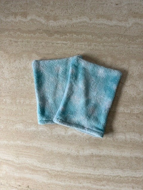 2 Nieuwe extra grote washandjes, Huis en Inrichting, Ophalen of Verzenden, Nieuw, Blauw, Overige typen