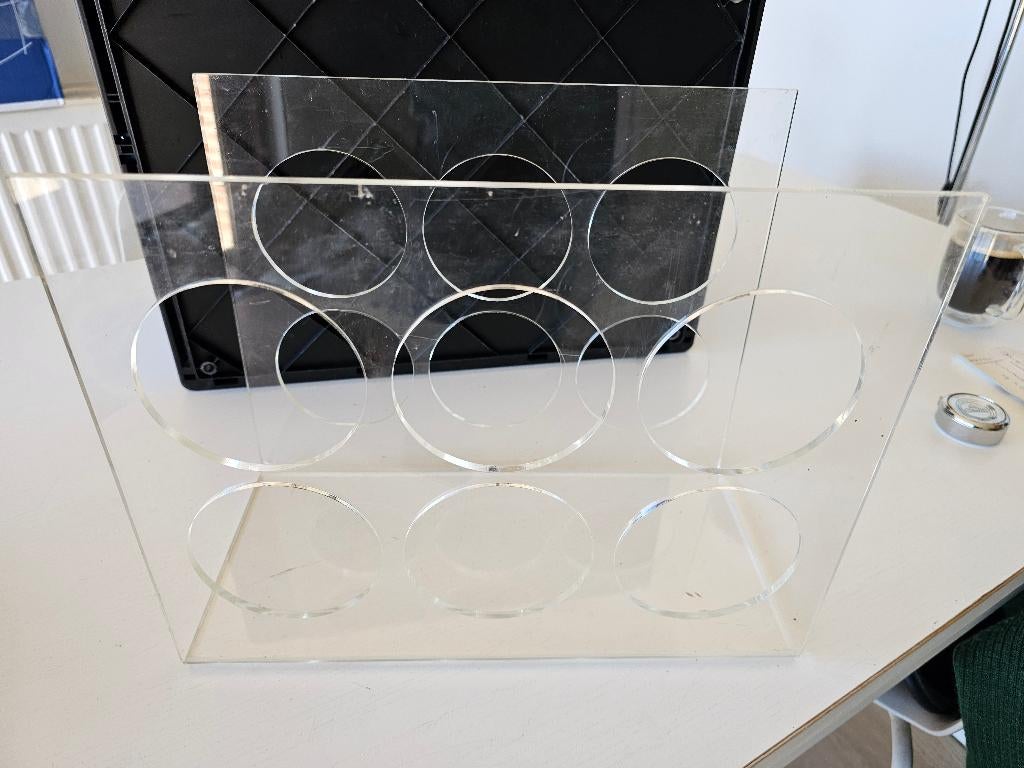 Vintage plexiglas wijnrek wijnhouder, Ophalen of Verzenden