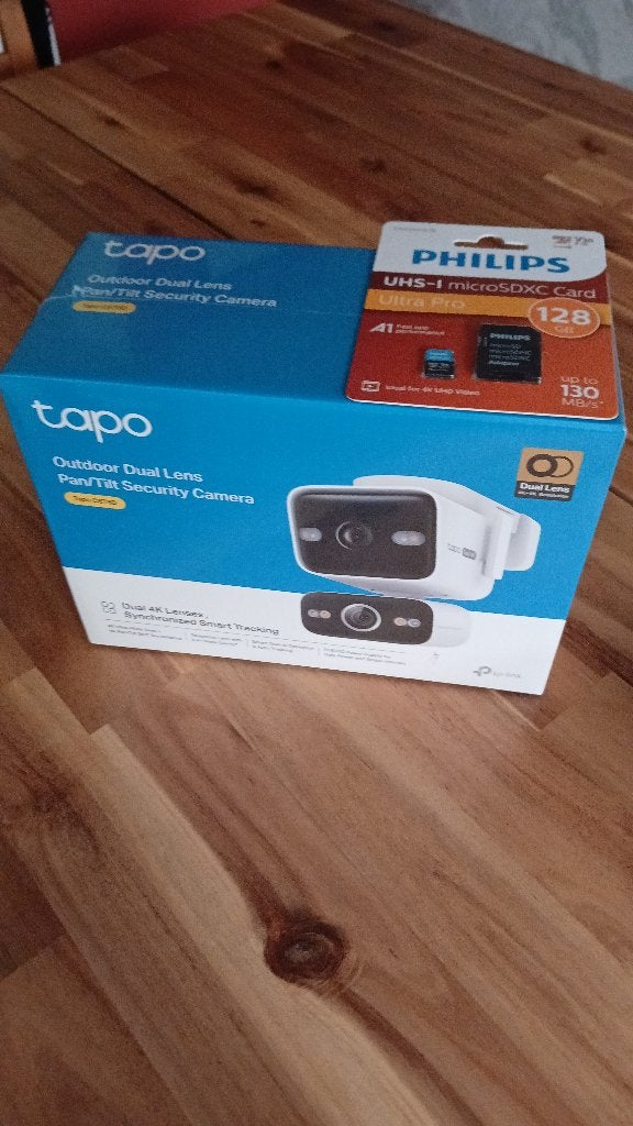 Tapo C575D camera + 128 GB SD-kaart, Ophalen, Nieuw, Buitencamera