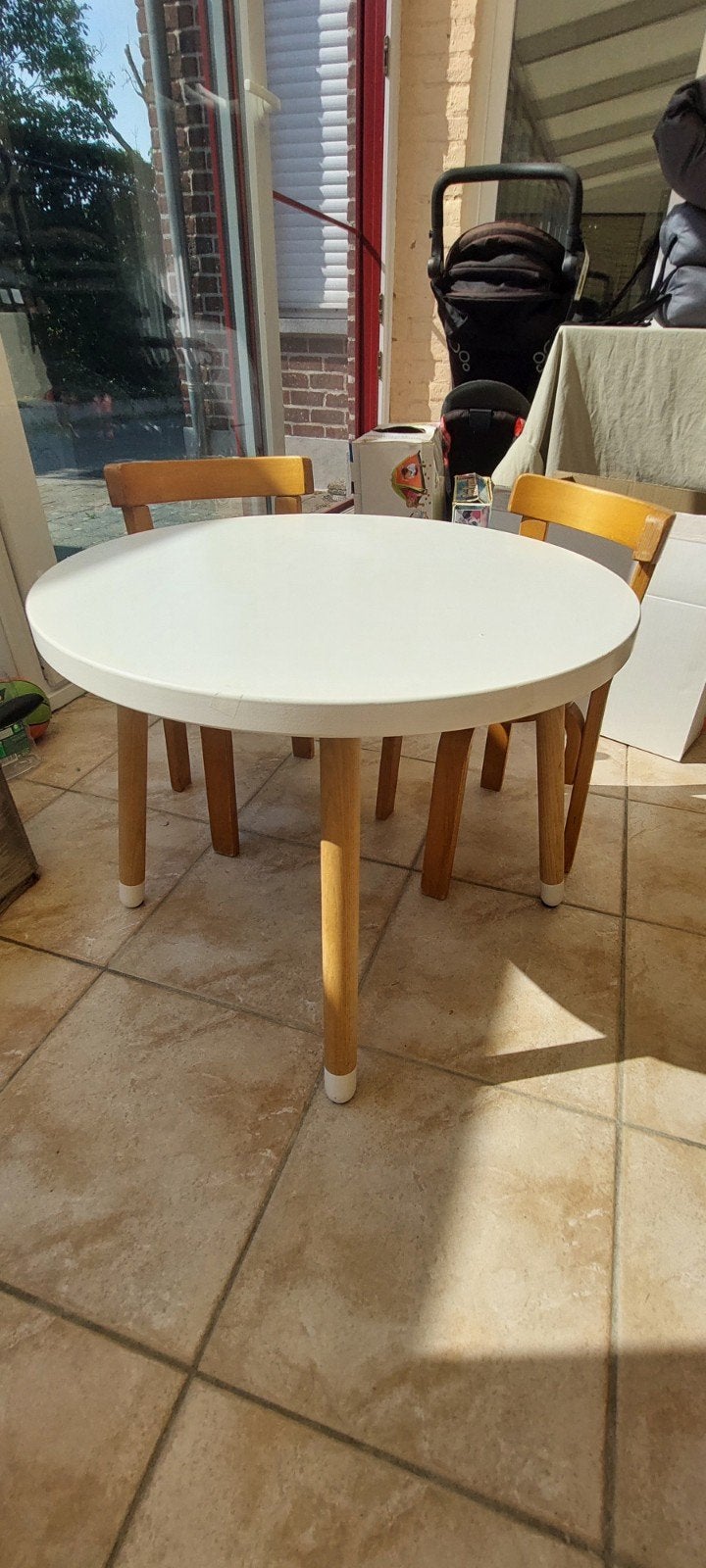 Houten peuter tafeltje en 2 stoelen, Ophalen, Tafel(s) en Stoel(en)
