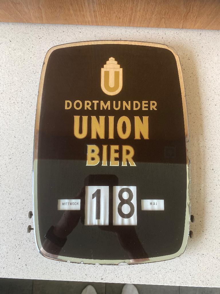 Reclame dortmunder union bier, Collections, Enlèvement, Utilisé, Panneau publicitaire