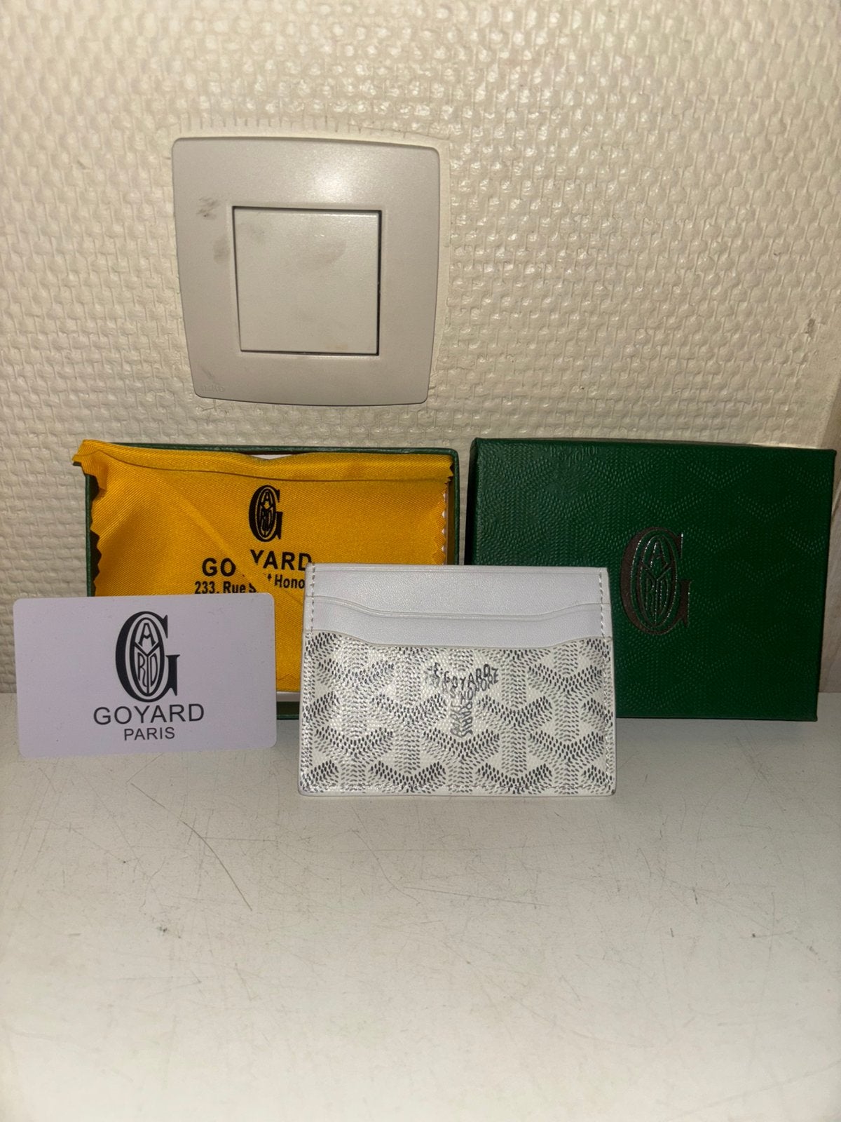 Goyard kaarthouder, Ophalen, Gebruikt, Wit