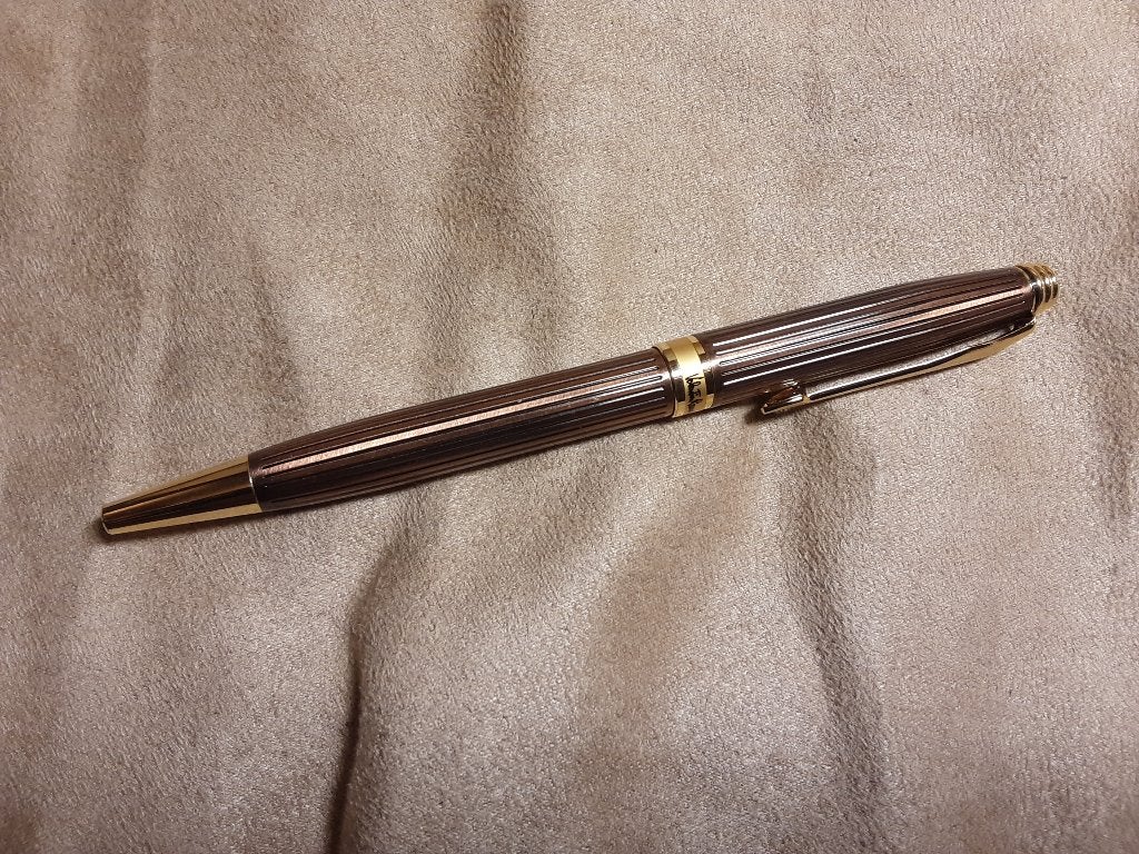 Valentino Ramos Striped Bronze & Gold BP, Verzamelen, Pennenverzamelingen, Ophalen, Nieuw, Balpen, Overige merken