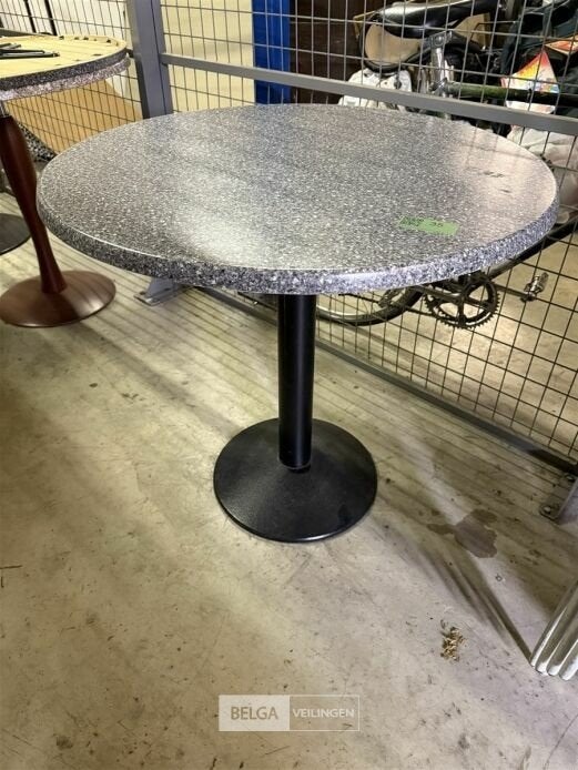 Ronde tafels laag gemarmerd kunstblad (10x), Ophalen