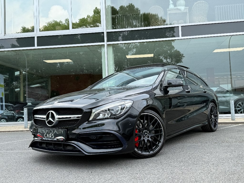 45 AMG / PANO / CARPLAY / SPORTUITLAAT / KEYLESS /, Automaat, CLA, Zwart, Leder