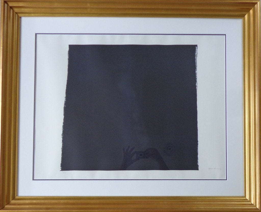 HANS HARTUNG / ABSTRACTIE / ZW-W LITHO / 88x107cm / KADER, Antiek en Kunst, Ophalen