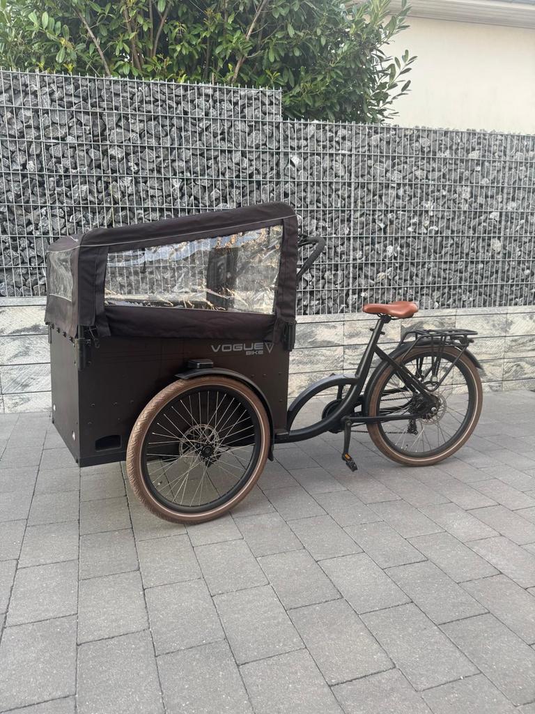 Velo electrique cargo avec bac, Fietsen en Brommers, 4 kinderen of meer, Elektrisch, Zo goed als nieuw, Ophalen