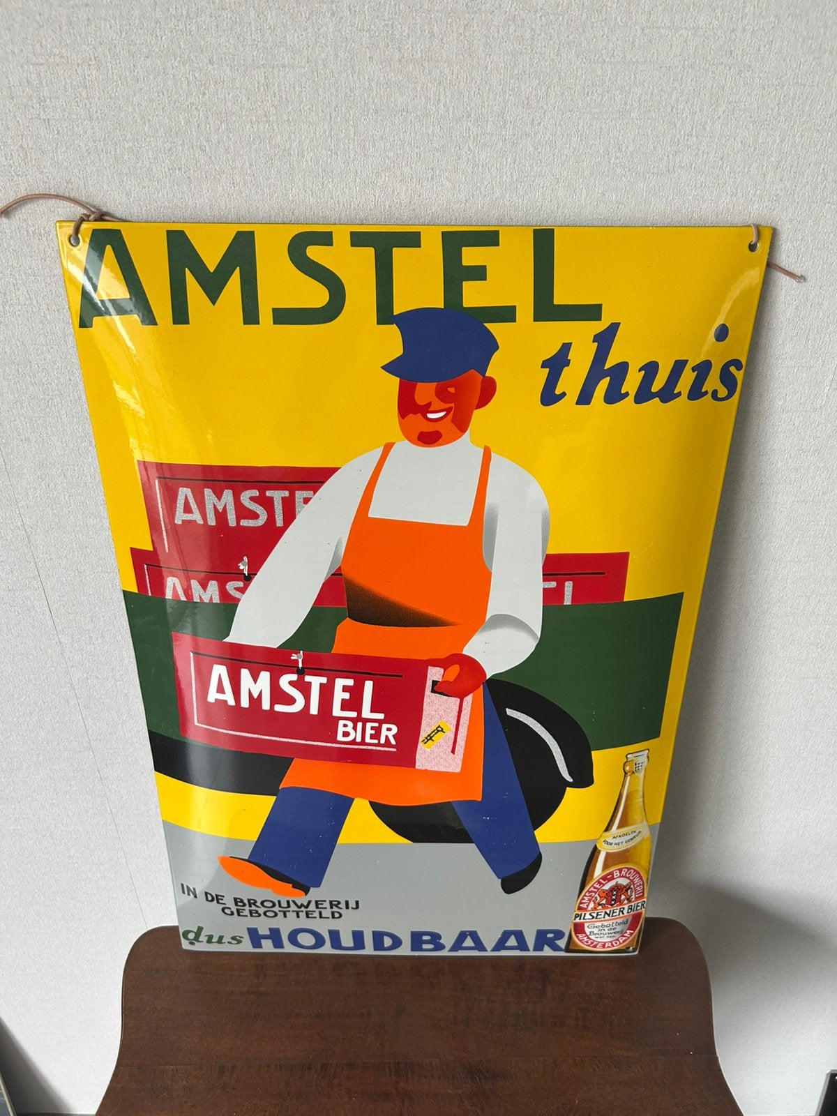 Emaille Amstel bier, Verzamelen, Ophalen of Verzenden, Zo goed als nieuw