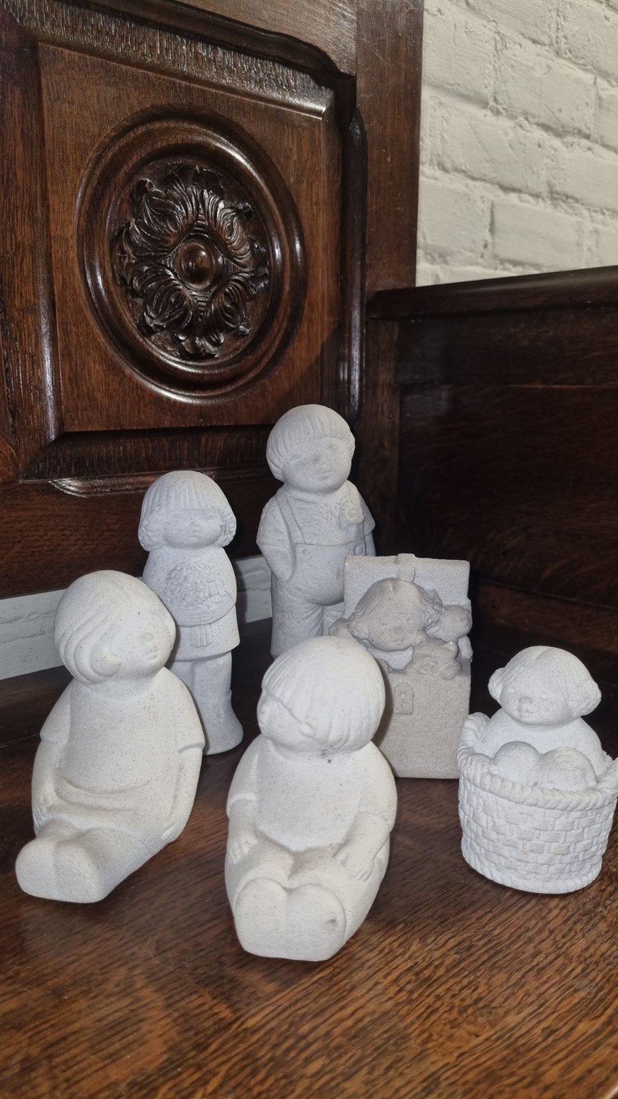 Marbel Stone Art Belgium lot de 6 figurines, Enlèvement, Utilisé, Humain