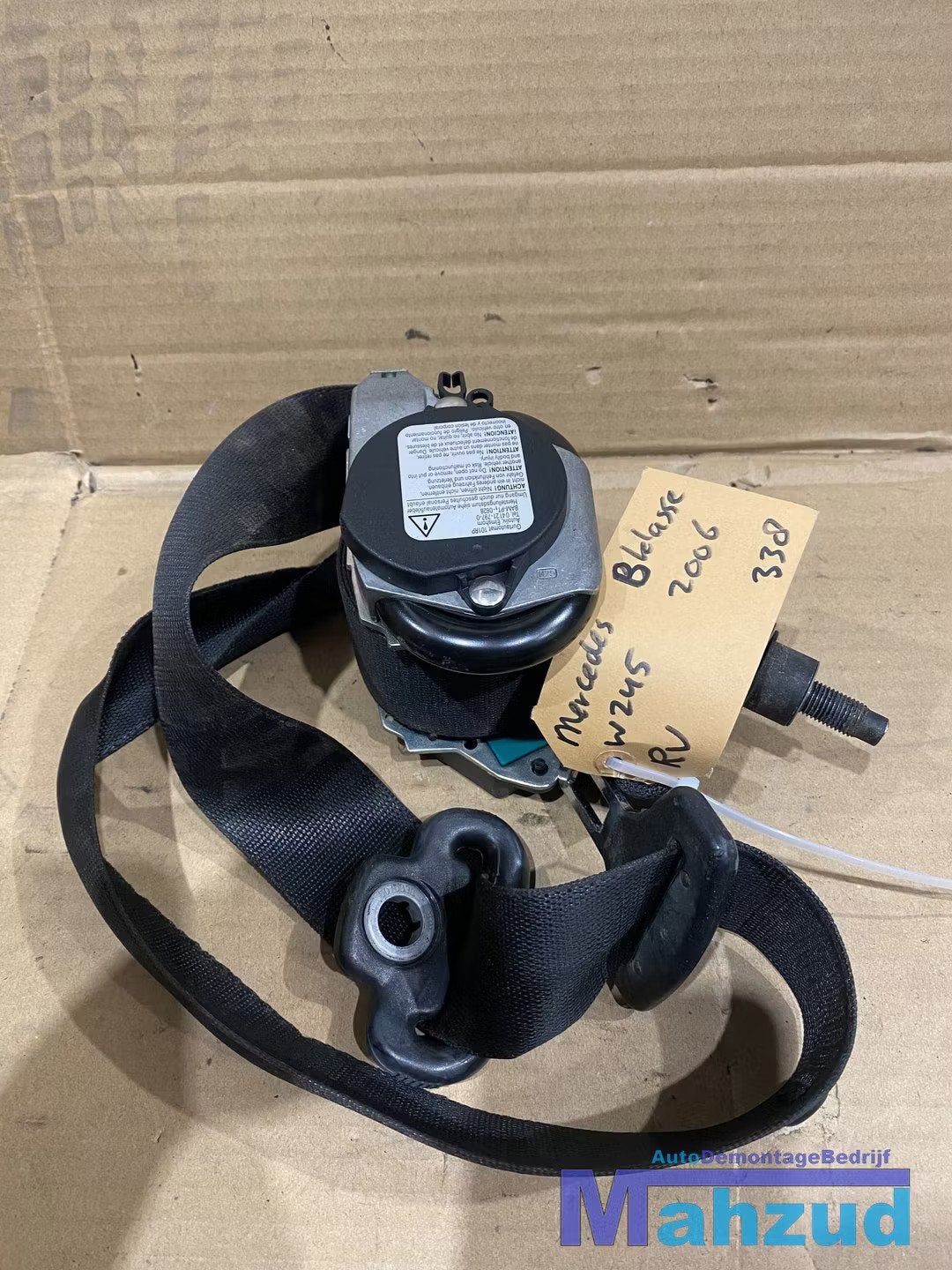 MERCEDES B-KLASSE W245 Rechts voor gordel 2005-2011 60287690, Mercedes-Benz AG, Mercedes-Benz, Utilisé, Mercedesstrasse 120
70372  Stuttgart, DE