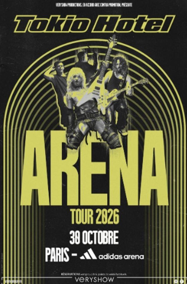 Places de concert TOKIO HOTEL - Paris 2026