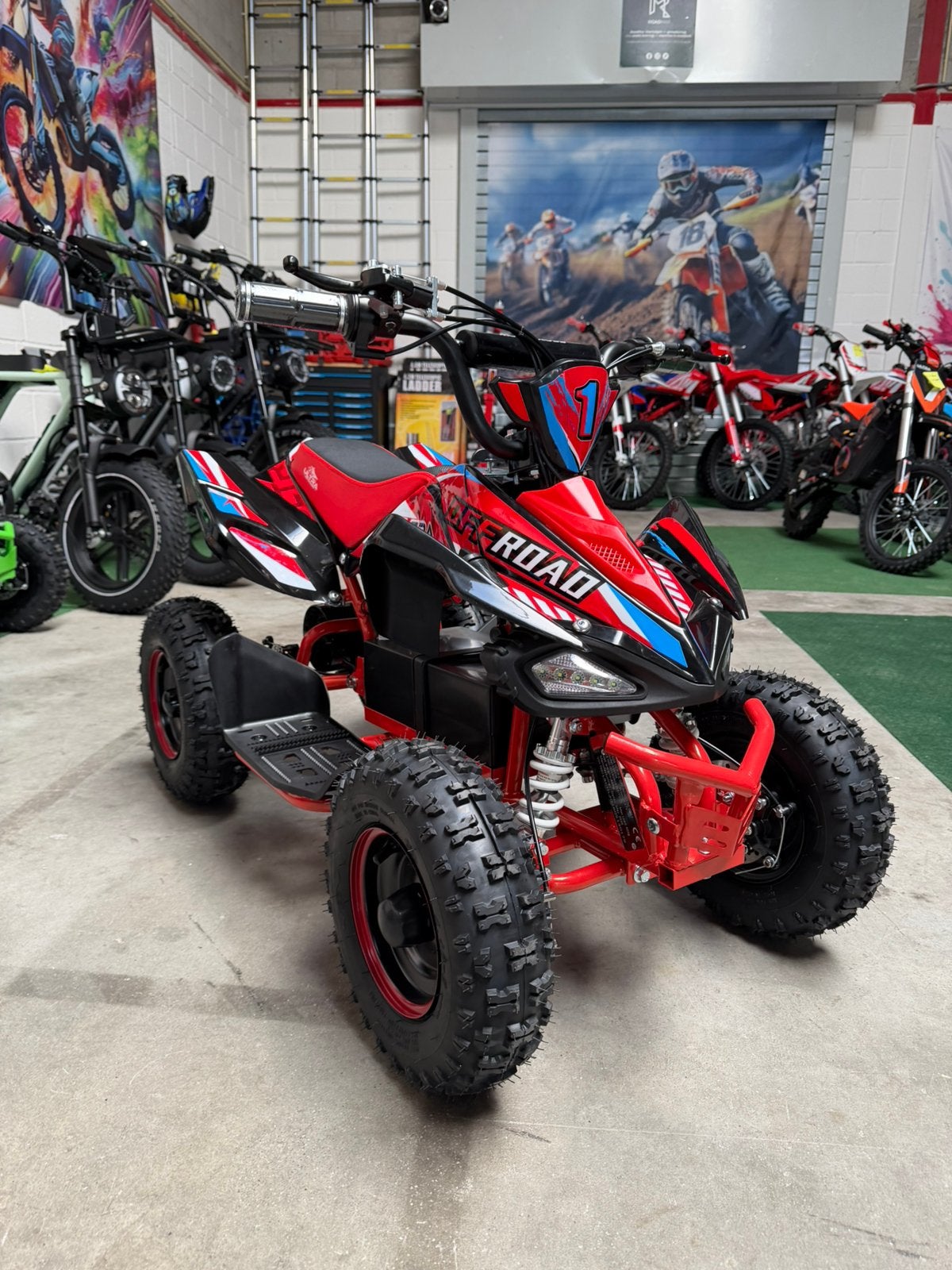 Ultra Motocross Rouge  électrique Quad batterie 1000W 36V, Enlèvement ou Envoi, Neuf