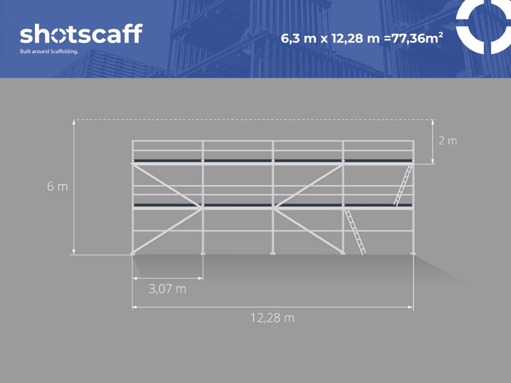 Echafaudage Multidirectionnel | 78 m² | scaff ML
