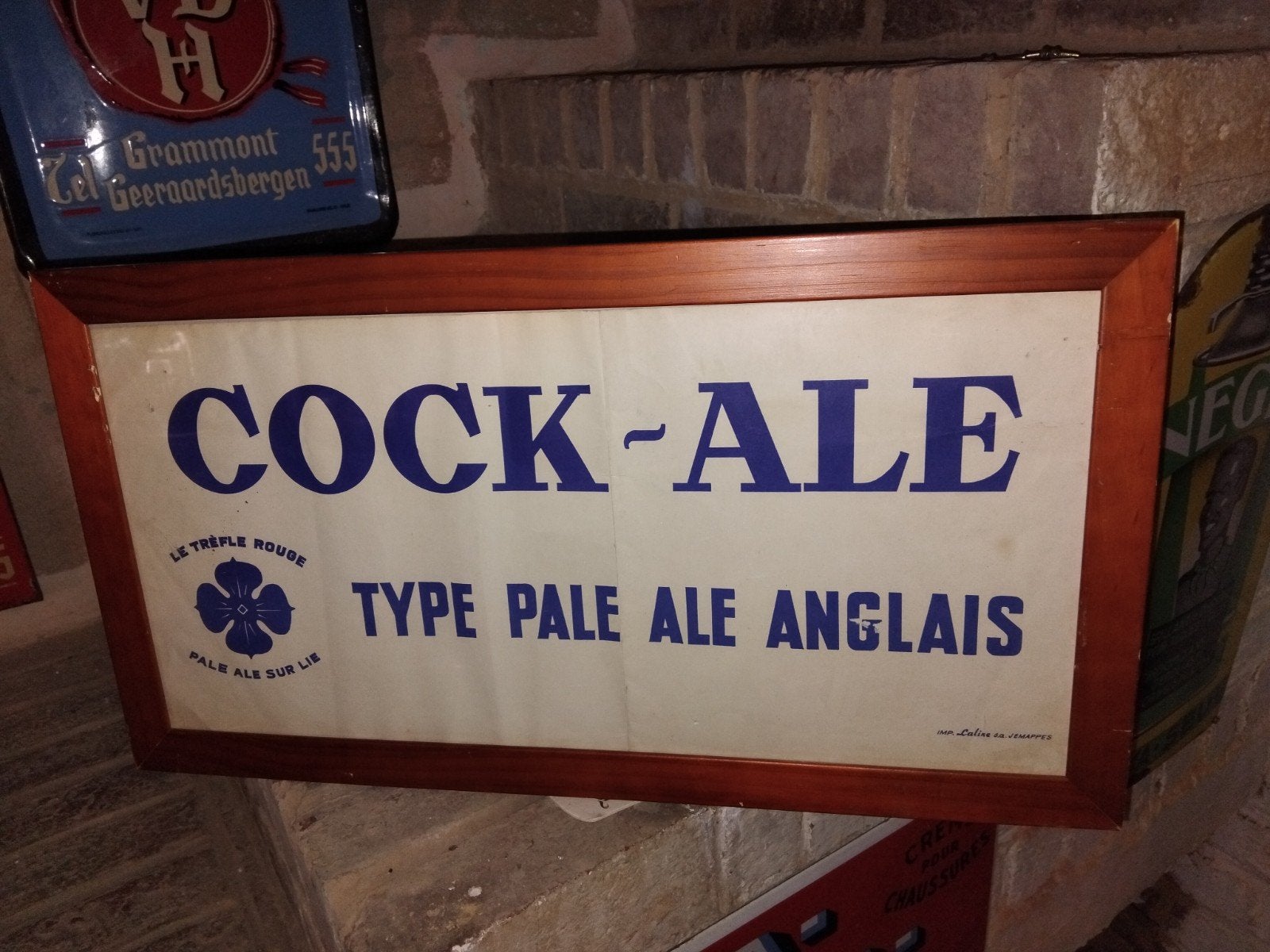 Affiche de bière Cock-ale dans un cadre magnifique, Enlèvement ou Envoi