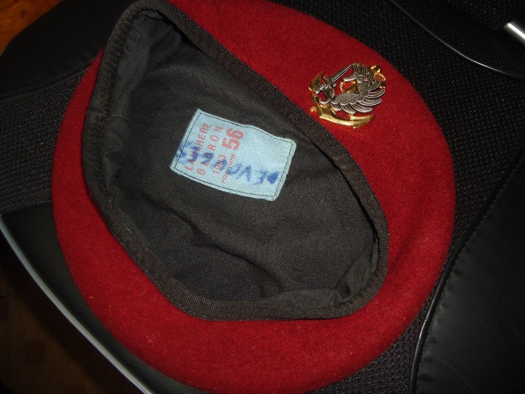 beret para tdm, Collections, Enlèvement ou Envoi, Armée de terre, Casque ou Béret