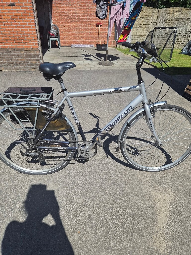 Herenfiets Minerva, Fietsen en Brommers, Fietsen | Heren | Herenfietsen, Gebruikt, Velgrem, Versnellingen, 49 tot 53 cm
