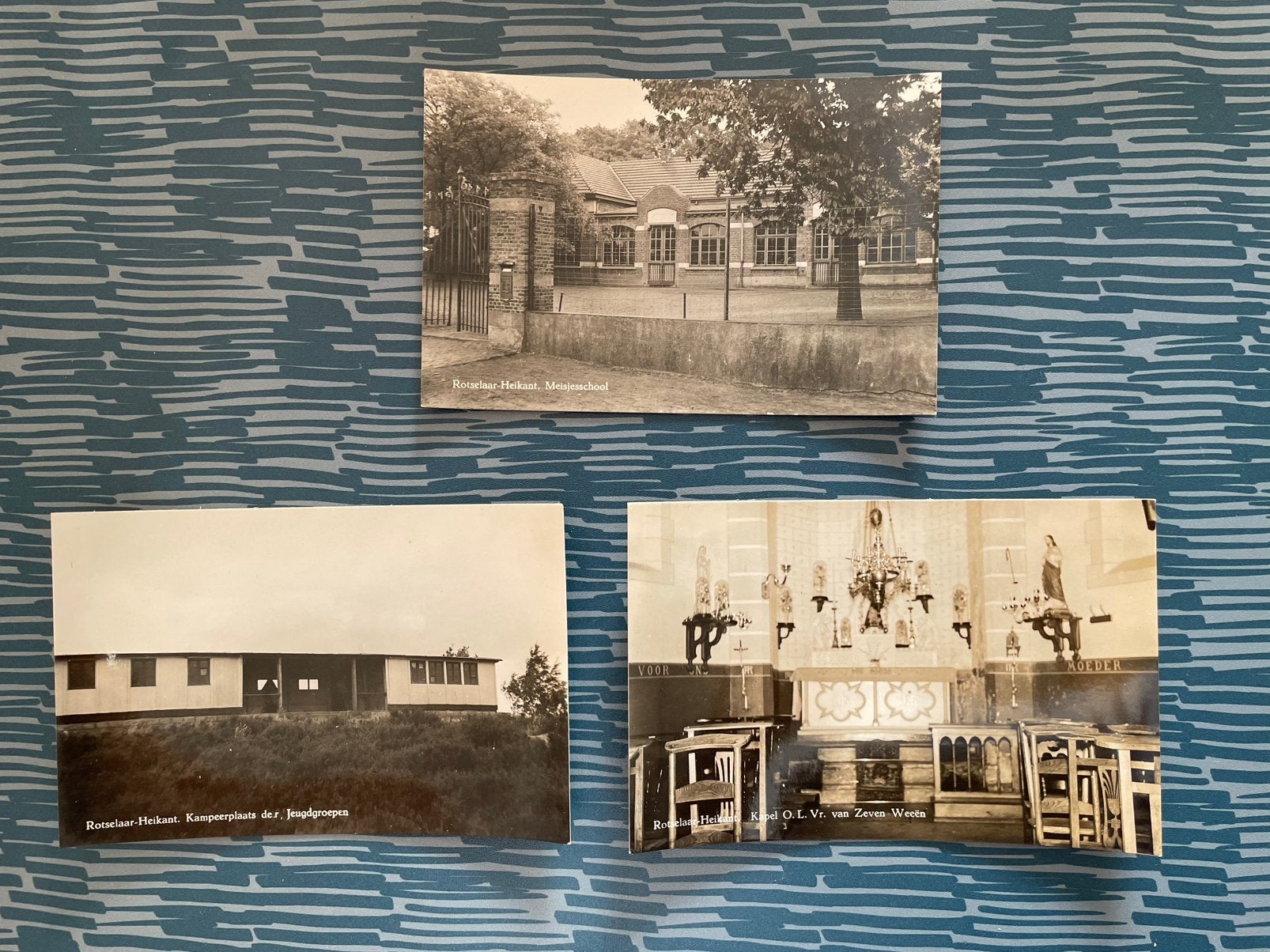 3 postkaarten Rotselaar Heikant Wezemaal, Ophalen of Verzenden, 1940 tot 1960, Ongelopen, Vlaams-Brabant