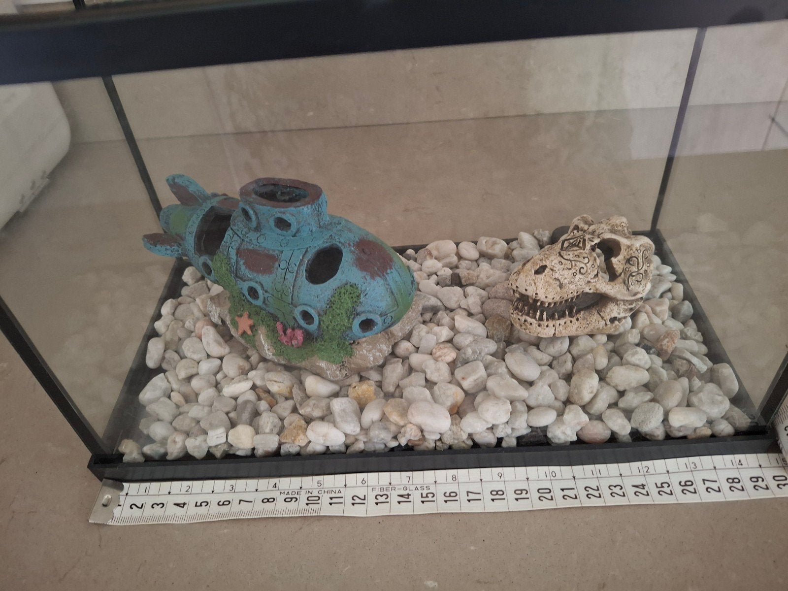 glazen aquarium l:29 * b:14 * h:20 cm, Enlèvement, Utilisé, Meuble d'aquarium