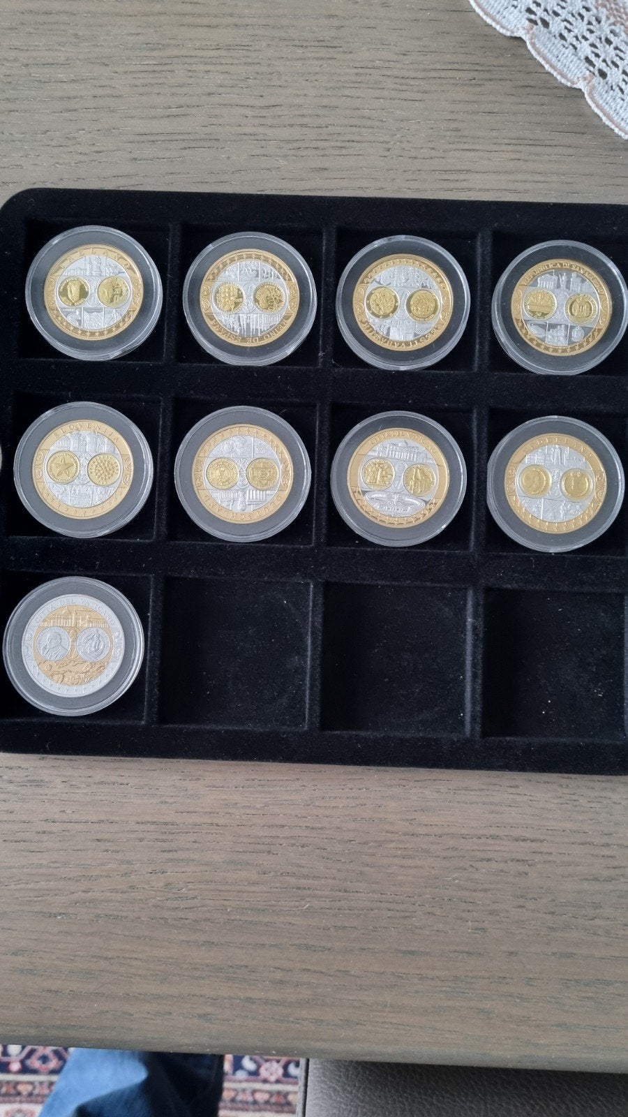 eerste slag euromunten, Ophalen, Goud