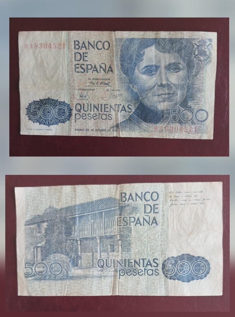 Billet de banque d'Espagne 500 pesetas1979, Enlèvement ou Envoi, Série