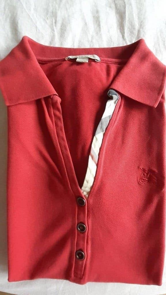 Burberry London Dames Polo – Rood  M 38, Maat 38/40 (M), Ophalen of Verzenden, Zo goed als nieuw, Rood