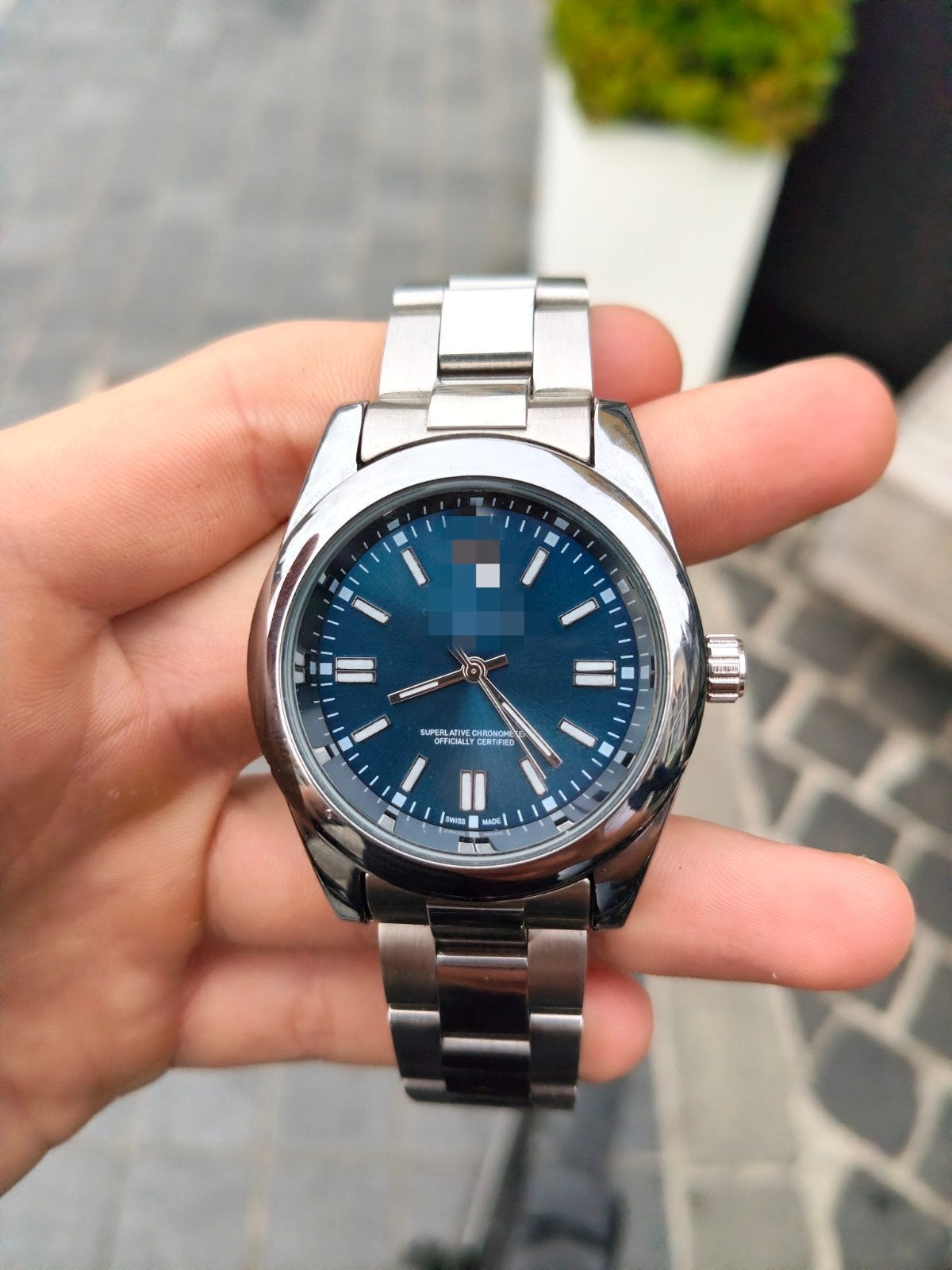 horloge type rolex, Handtassen en Accessoires, Staal, Polshorloge, Ophalen of Verzenden, Zo goed als nieuw