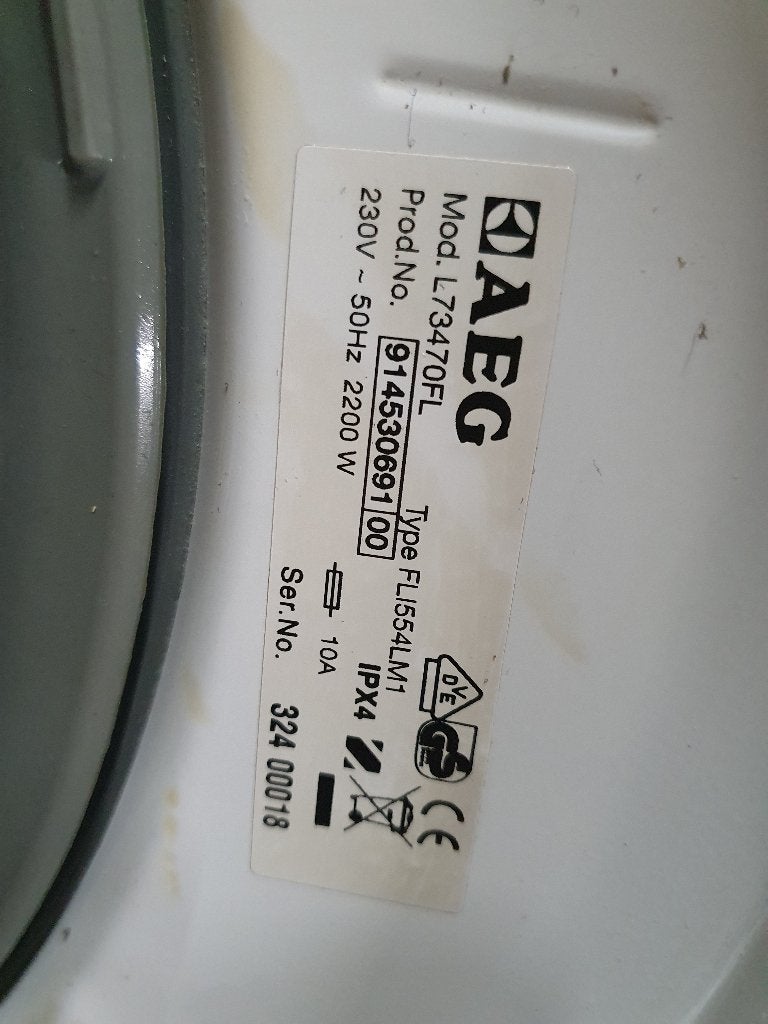 Wasmachine AEG - Lavamat, Protex L73470FL, 6 à 8 kg, 85 à 90 cm, Chargeur frontal, Enlèvement