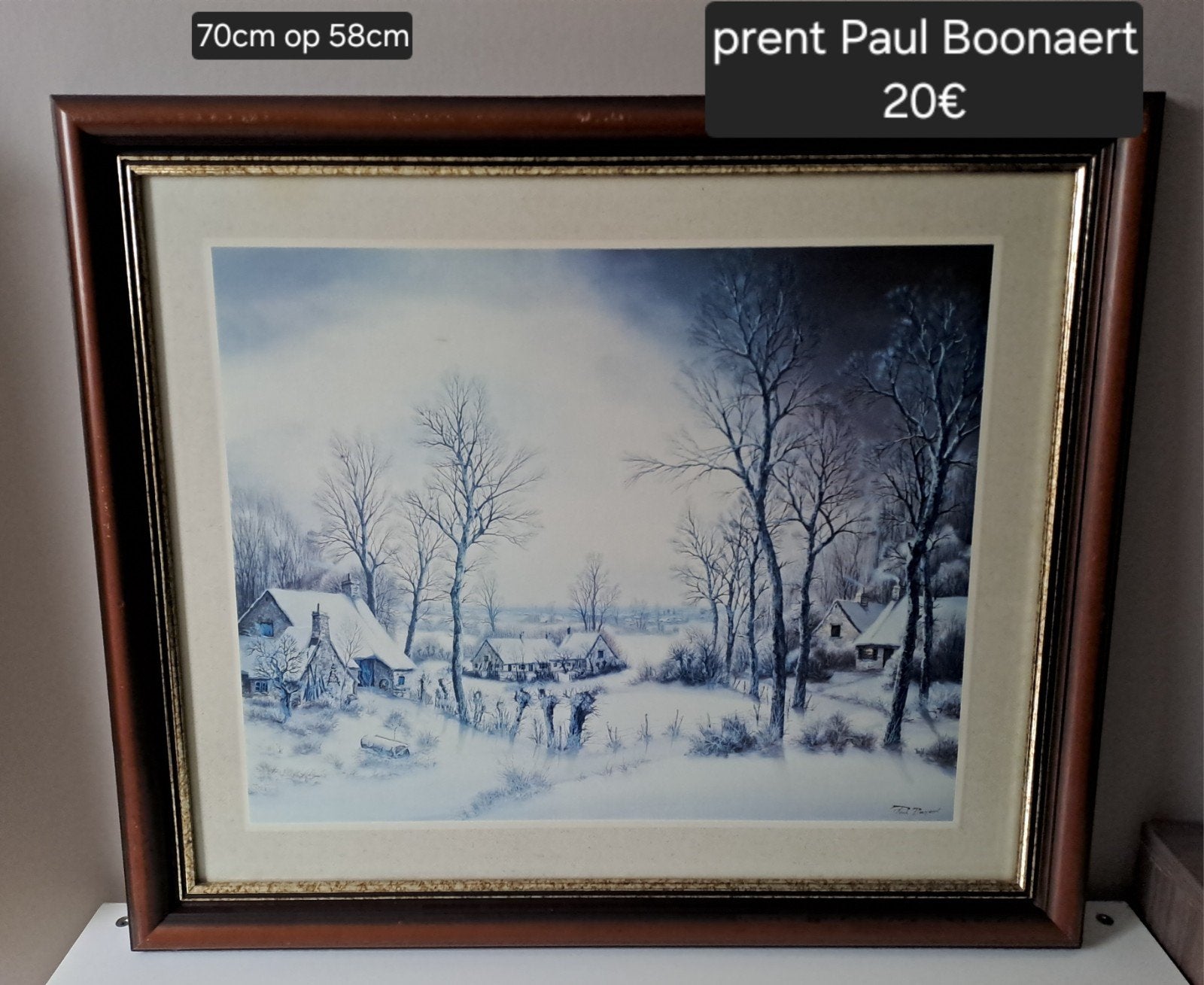 Paul Boonaert prent, Ophalen, Gebruikt