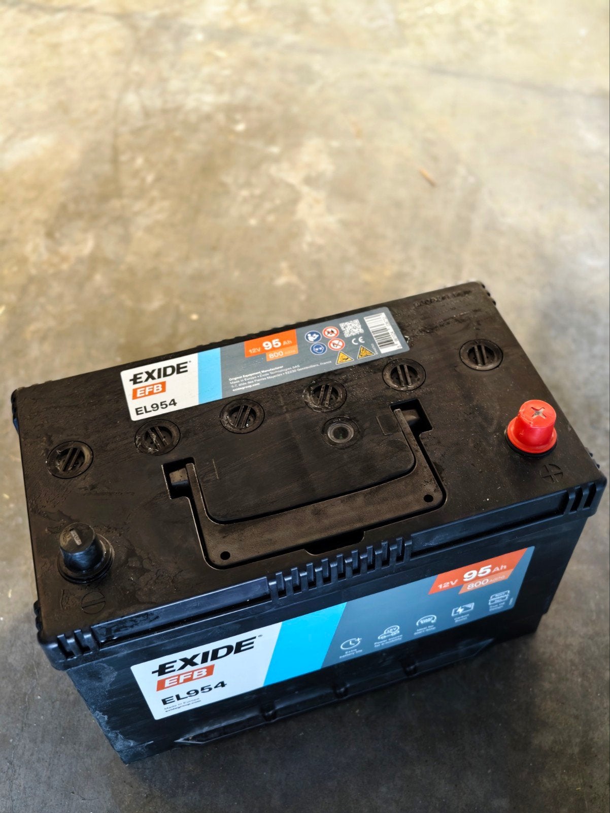Batterie 12 V Exude EFB EL954 pour Toyota, etc., Révisé, Toyota