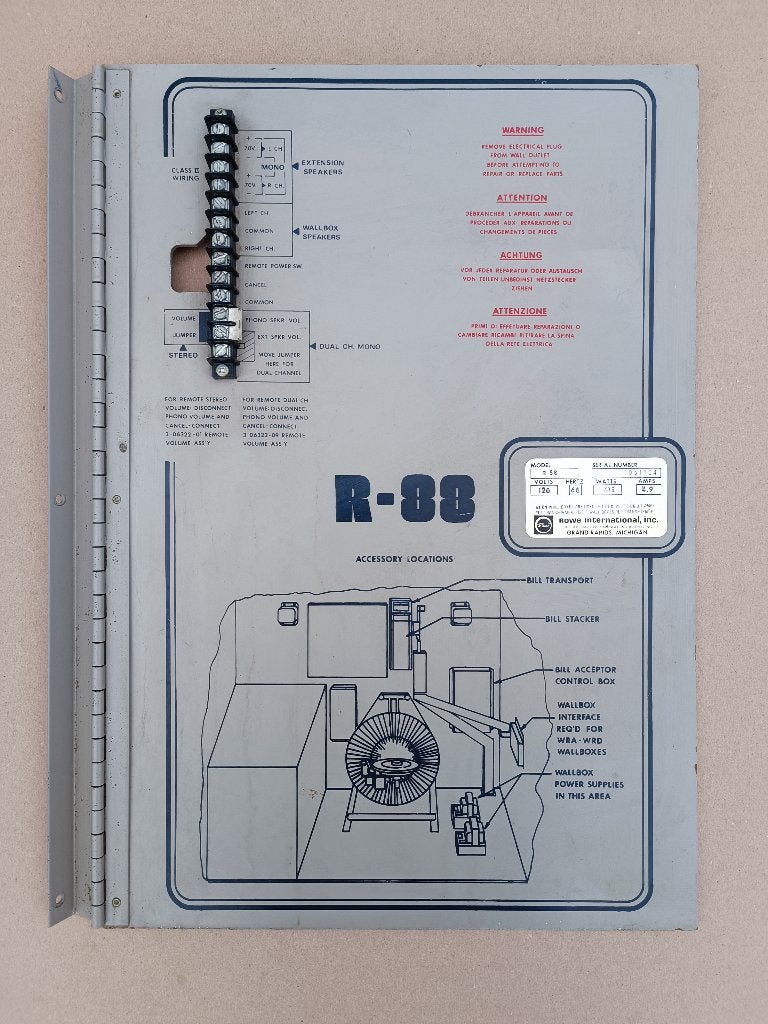 Versterker Deur/ Binnenkant Rowe-AMi R88 (1984) jukebox, Verzenden, Ami