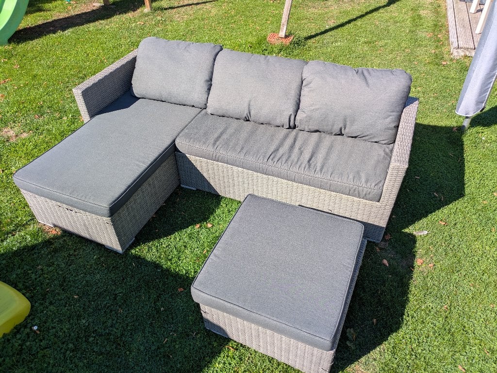 loungeset, Tuin en Terras, Ophalen, 4 zitplaatsen, Kunststof, Gebruikt