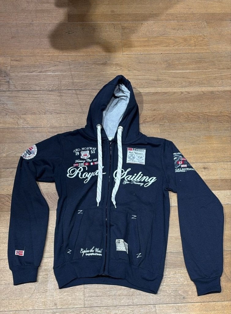Fighter sweat zippé à capuche Geo Norway homme marine, Blauw, Nieuw, Ophalen of Verzenden, Geographical Norway