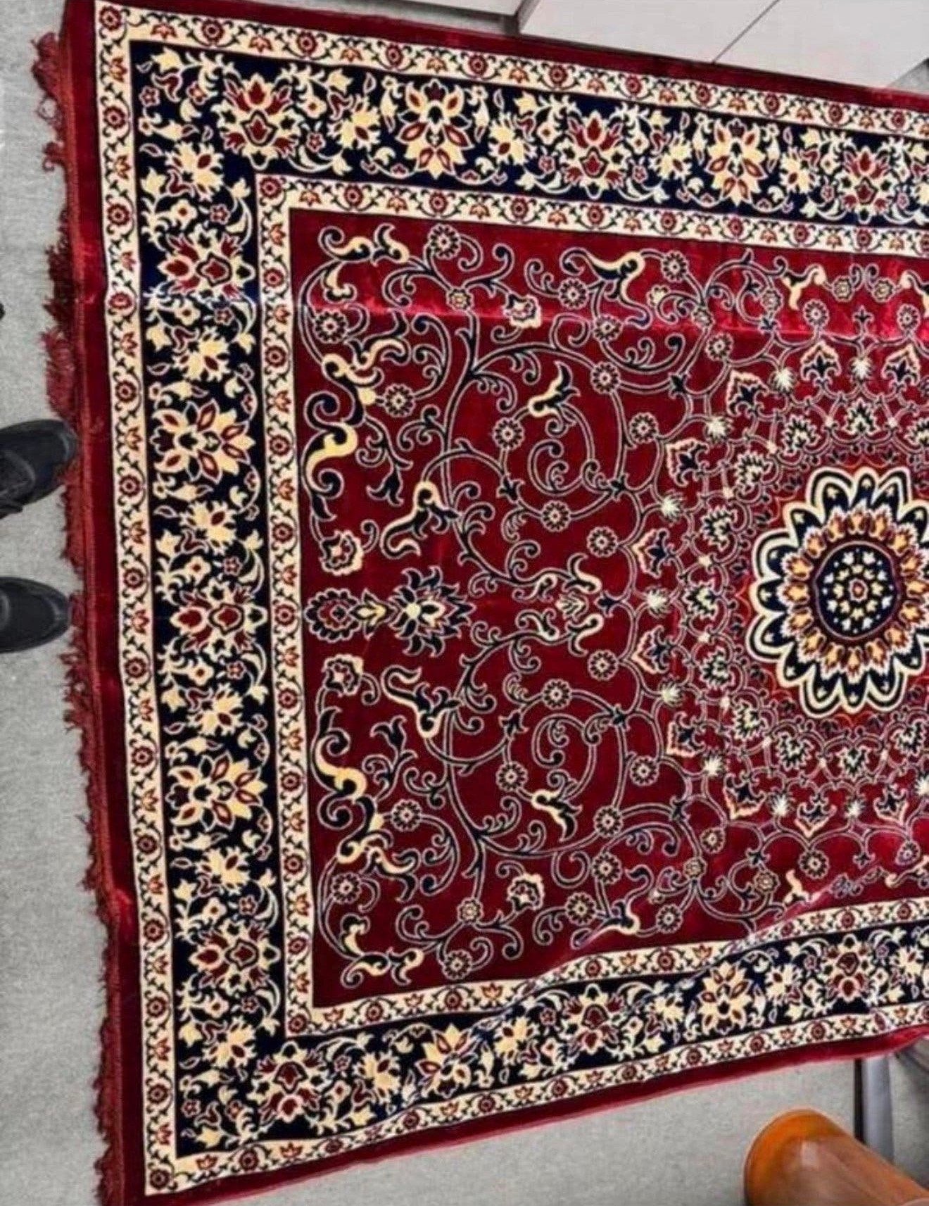 Perzisch tapijt 290 x 195 cm rood medaillon als nieuw Kleed, Antiek en Kunst, Ophalen of Verzenden