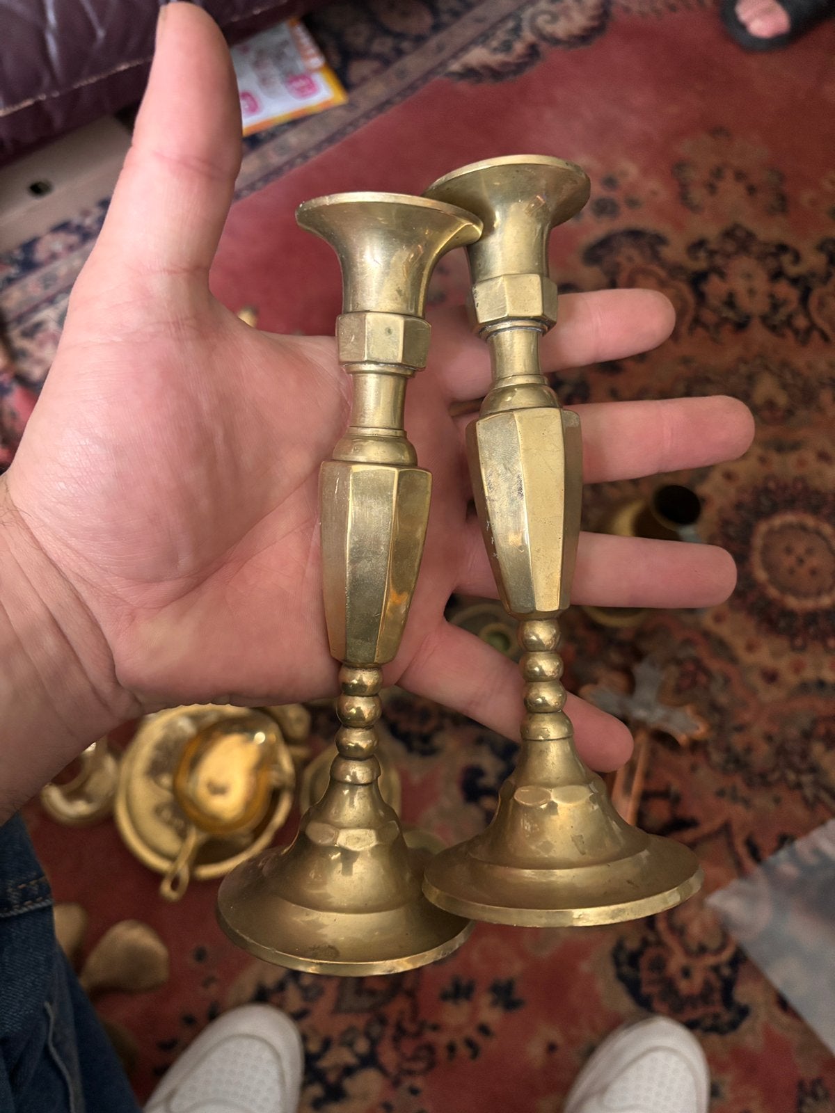 2 koperen kandelaars, Antiek en Kunst, Ophalen of Verzenden