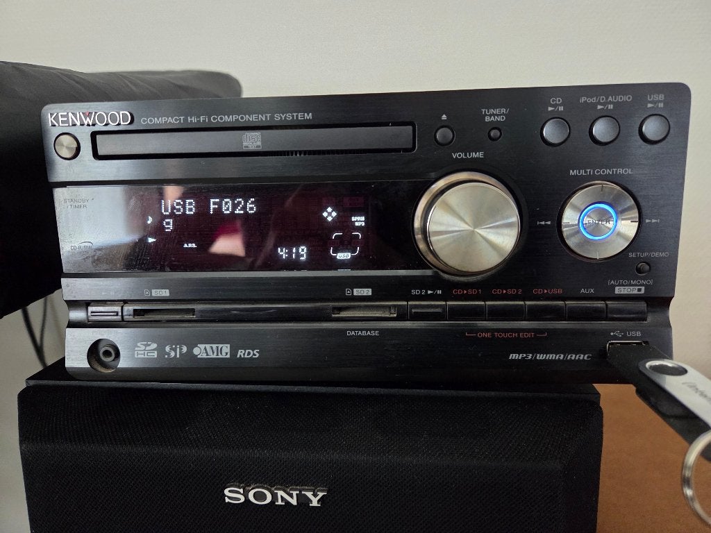 Kenwood Stereo versterker + luidsprekers 80W, Gebruikt, Ophalen, Overige merken, Cd-speler
