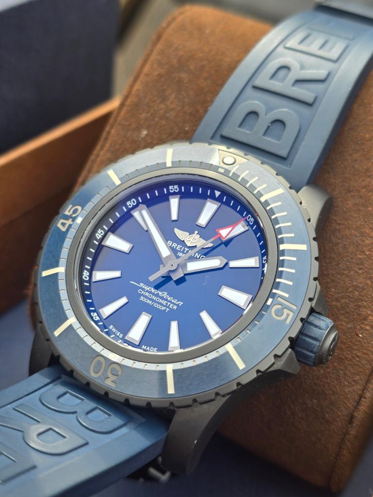 Breitling Superocean titanium 48mm fullset, Handtassen en Accessoires, Horloges | Heren, Breitling, Ophalen of Verzenden