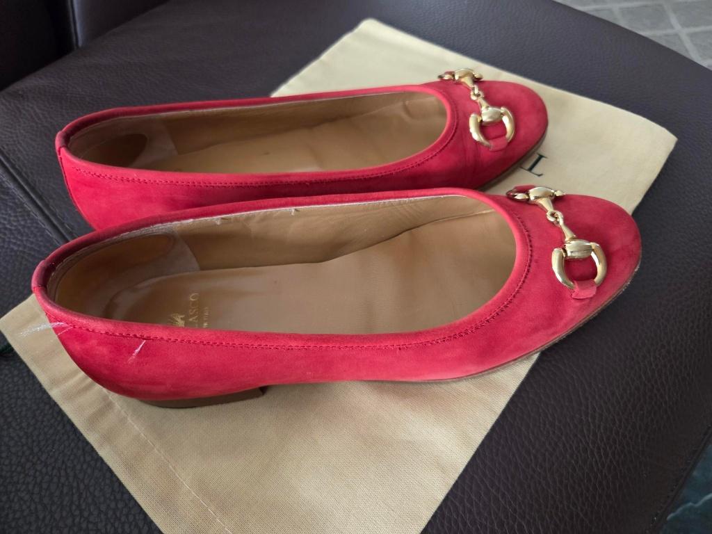 Ballerina Torlasco rood/koraal nubuck leder - 38, Ophalen, Ballerina's, Zo goed als nieuw, Torlasco