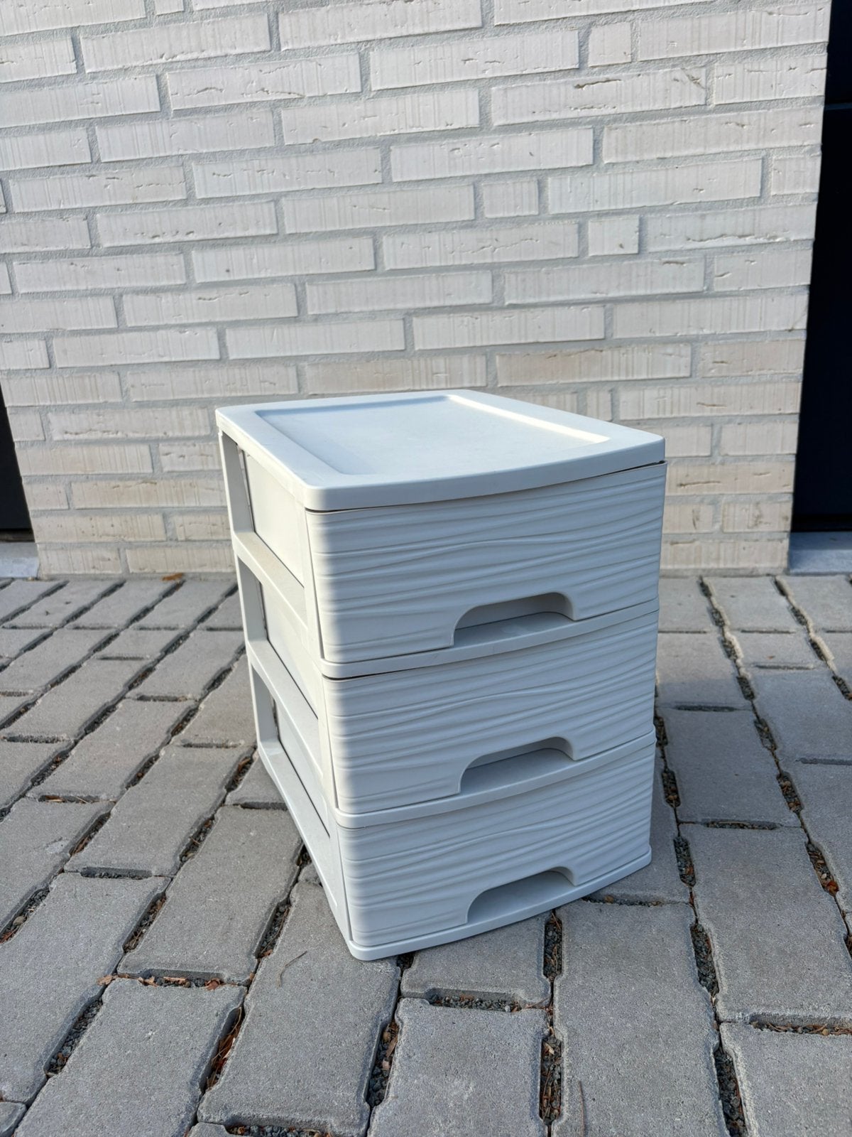 Stevige kunststof opbergkast met 3 lades – compact, Ophalen, Zo goed als nieuw, Kunststof