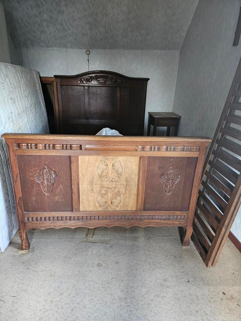 Chambre complète antique, Antiquités & Art, Antiquités | Meubles | Lits, Enlèvement