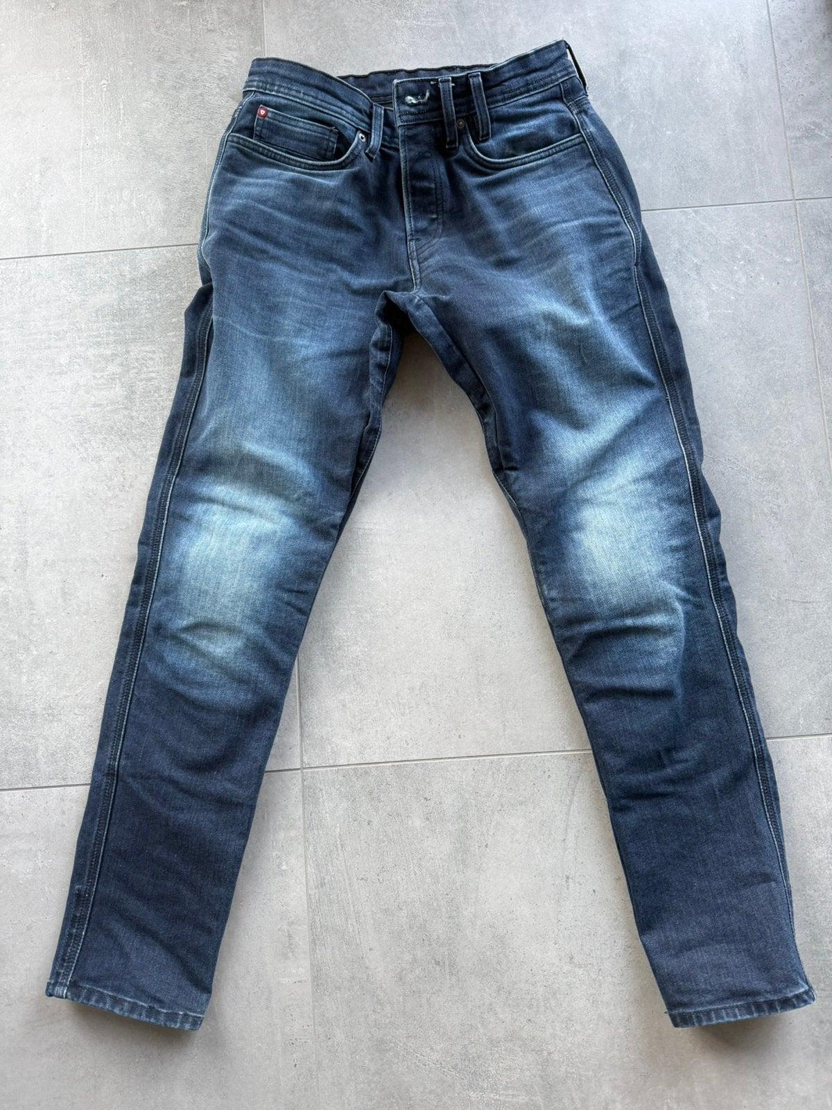 REV'IT! Micah TF Bleu foncé - 31:32, Kleding | Heren, Spijkerbroeken en Jeans, Zo goed als nieuw, Blauw, Ophalen of Verzenden