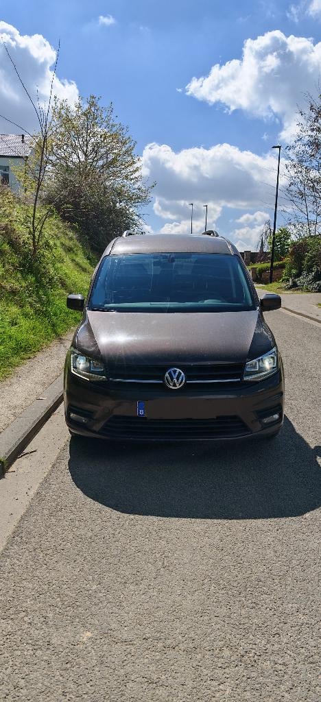 VW Caddy Maxi 2015 - dubbele cabine, Auto's, Voorwielaandrijving, 4 cilinders, Bruin, 5 deurs