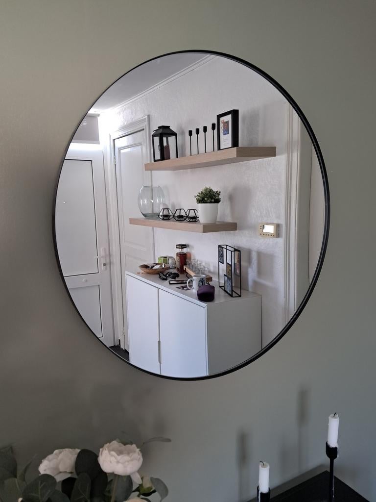Ronde zwarte spiegel Maison Du Monde, Huis en Inrichting, Ophalen